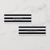 白黒美容師スキニーストライプカード スキニー名刺 (正面/裏面)