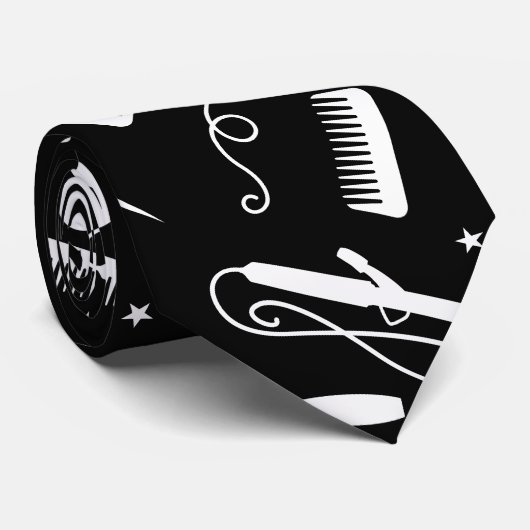 白黒美容師ネックタイ ネクタイ (ロール)