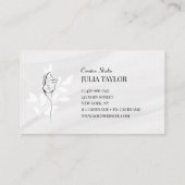 白黒美容師プロフェッショナルテンプレート 名刺 (裏面)