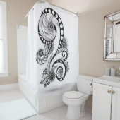 白黒美術 シャワーカーテン (インサイチュ)