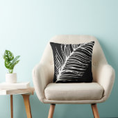 白黒羽のシルエット クッション (椅子)