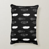 白黒羽 アクセントクッション (裏面(縦))