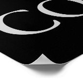 白黒自信イーグルやる気を起こさせるポスター ポスター (角)