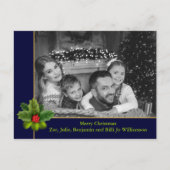 白黒自動写真(ホリーフレーム写真付き) ポストカード (正面)