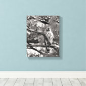 白黒自然赤猫背 キャンバスプリント (インサイチュ (ウッドフロア))