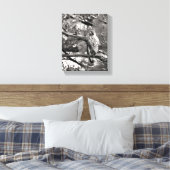白黒自然赤猫背 キャンバスプリント (インサイチュ (寝室))
