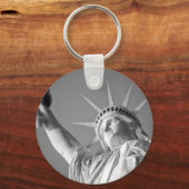 白黒自由の女神 キーホルダー (正面)