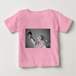 白黒自由の女神 ベビーTシャツ