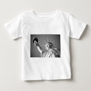 白黒自由の女神 ベビーTシャツ