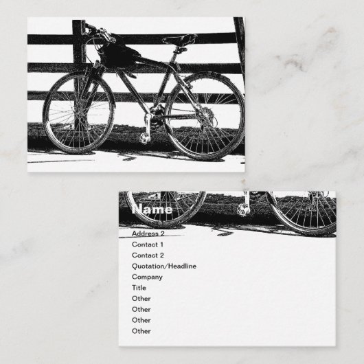 ©白黒自転車アットシー 名刺 (正面/裏面)