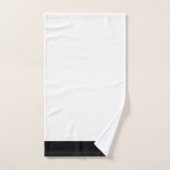 白黒航海のいかり縞模様 バスタオルセット (ハンドタオル)