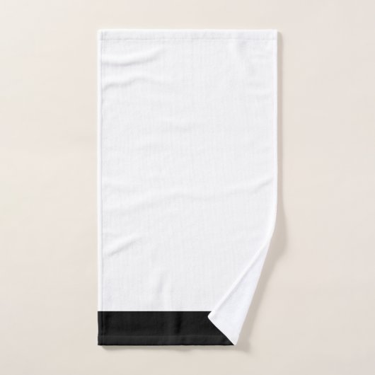 白黒航海のいかり縞模様 バスタオルセット (ハンドタオル)