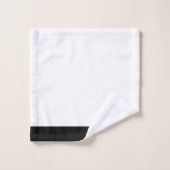 白黒航海のいかり縞模様 バスタオルセット (ウォッシュタオル)