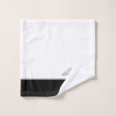 白黒航海のとグレーホエールクジラ バスタオルセット (ウォッシュタオル)