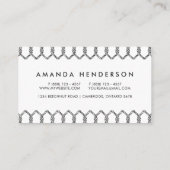 白黒航海のなロープパターン 名刺 (裏面)