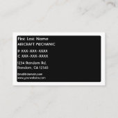 白黒航空機整備士名刺 名刺 (裏面)