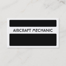 白黒航空機整備士名刺 名刺