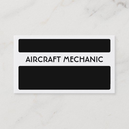 白黒航空機整備士名刺 名刺 (正面)