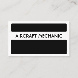 白黒航空機整備士名刺 名刺