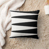 白黒色のブロックの装飾用クッション クッション (ブランケット)