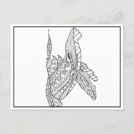 白黒色絵葉書 ポストカード