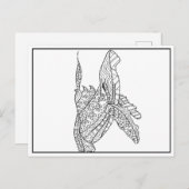 白黒色絵葉書 ポストカード (正面/裏面)