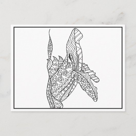 白黒色絵葉書 ポストカード (正面)