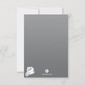 白黒花のサンキューカード サンキューカード (裏面)