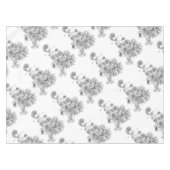 白黒花のテーブルクロス テーブルクロス (正面(横))