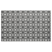 白黒花のモロッコのタイル ファブリック (ヤード)