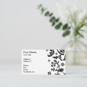 白黒花の名刺 名刺 (スタンド正面)