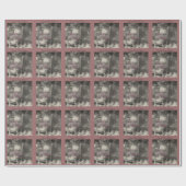 白黒花の庭 ラッピングペーパー (フラット)