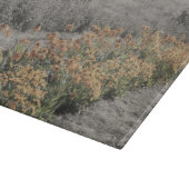 白黒花の花園自然 カッティングボード (角)