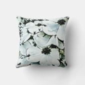 白黒花の装飾用クッション クッション (裏面)