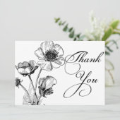 白黒花サンキューカード サンキューカード (スタンド正面)