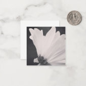 白黒花ノートカード(横空白の) ノートカード (正面/裏面インサイチュ)
