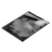 白黒花ノート ノートブック (左側)