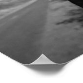 白黒花ハワイアンポスター ポスター (角)