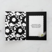 白黒花パターンブライダルシャワー カード (内部)