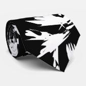 白黒花パターン。 ファンキー ネクタイ (ロール)