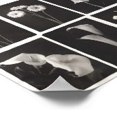 白黒花プリント ポスター (角)