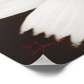 白黒花マクロ写真 ポスター (角)