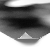 白黒花モダンアート撮影 ポスター (角)