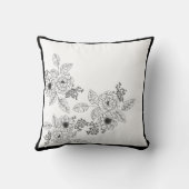 白黒花乳頭枕 クッション (裏面)