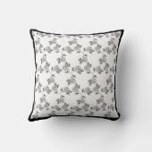 白黒花乳頭枕 クッション (裏面)