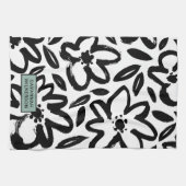 白黒花名 キッチンタオル (横)