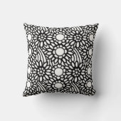 白黒花宝石模様 クッション (裏面)