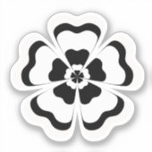 白黒花形モノグラム シール (正面)