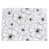 白黒花抱き枕 ラージペーパーバッグ (正面)