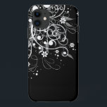 白黒花柄の渦巻 iPhone 11 ケース<br><div class="desc">白黒花柄の渦巻のiphoneの箱</div>